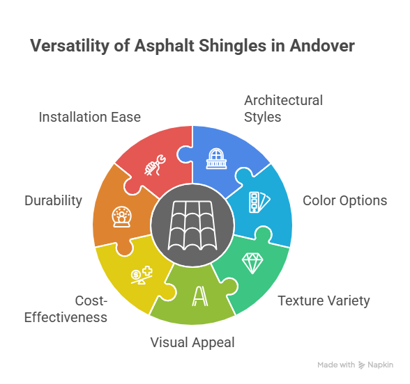 Why Asphalt Shingles Complement Every Architectural Style in Andover - visual selection